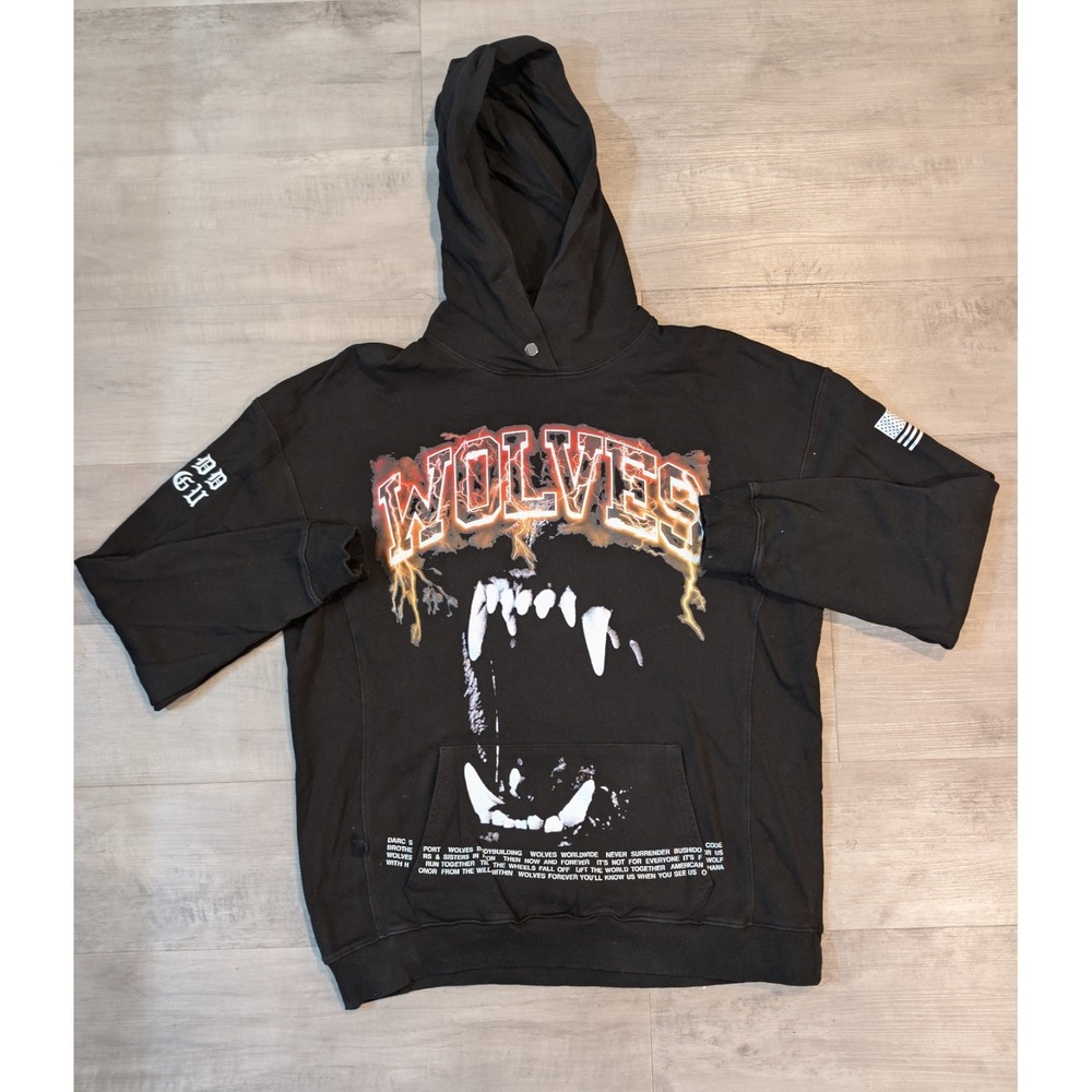 Darc Sport "Blood Thunder 2022" Limited Edition Vintage Pierce Hoodie Black Sz L